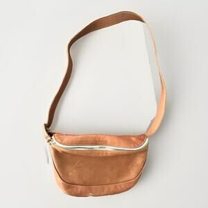 Clare V. Los Angeles Fanny Pack Tan Natural Grain Leather Bag Strap
